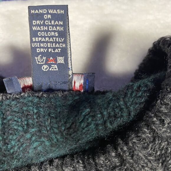 Vtg 90's Gant Merino Wool Sweater Multi-Color Block Knit Crew Neck Men's Sz Lg - Picture 5 of 8